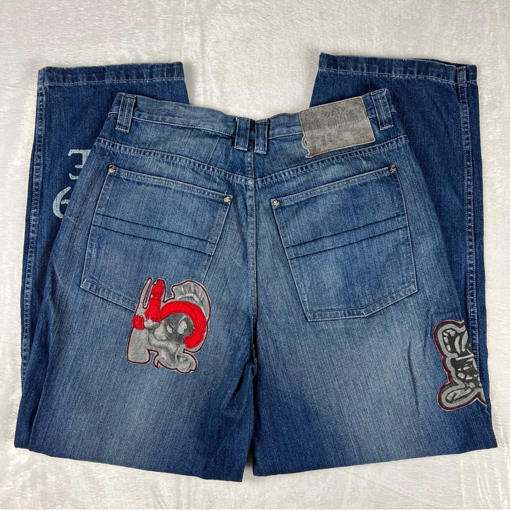 Vintage Y2K LOT 29 Luxe Looney Tunes Denim Jeans Mens 34